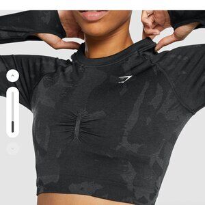 Gymshark Adapt Camo Seamless Long Sleeve Crop Top
